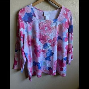 Alfred Dunner 3/4 Sleeve Top